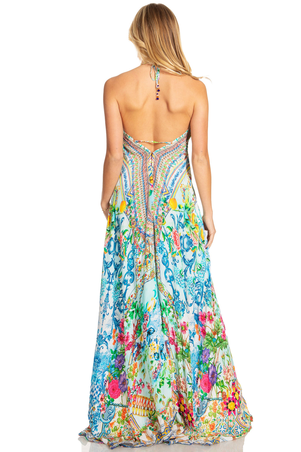 Sakkas Lizi 2025 Womens Maxi High-low Halter Handkerchief Long Dress Beach Party