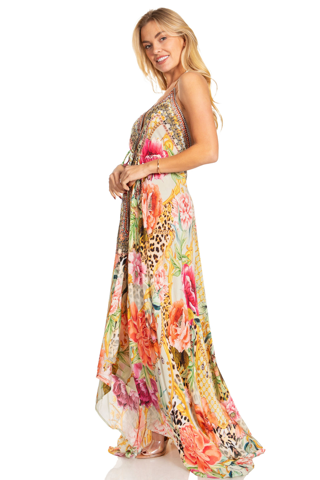 Sakkas Lizi 2025 Womens Maxi High-low Halter Handkerchief Long Dress Beach Party