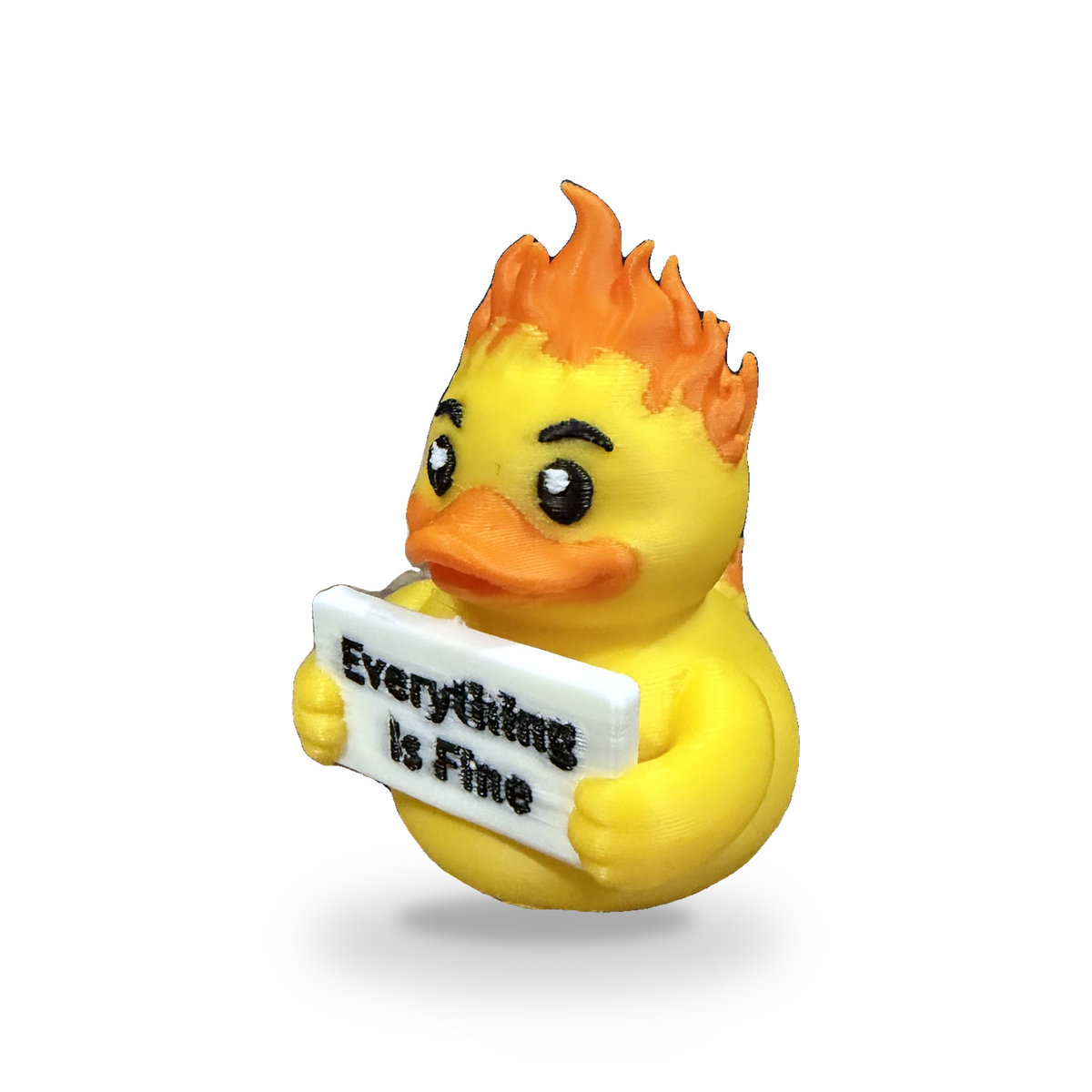 Everything Is Fine Duck - 3D Printed Collectible Desk and Dashboard Decor Gift