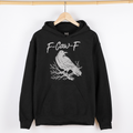 F Caw F Raven And Crow Gothic Halloween Witch Spooky Dark Midnight Velvet Nightfall Enchanted Graphic Hoodie