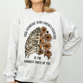 Find Someone Who Grows Flowers Skeleton Cowgirl Floral Western Skeleton Art Design Sweatshirt
