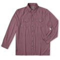 Maroon Pearl Snap Shirt | Long Sleeve