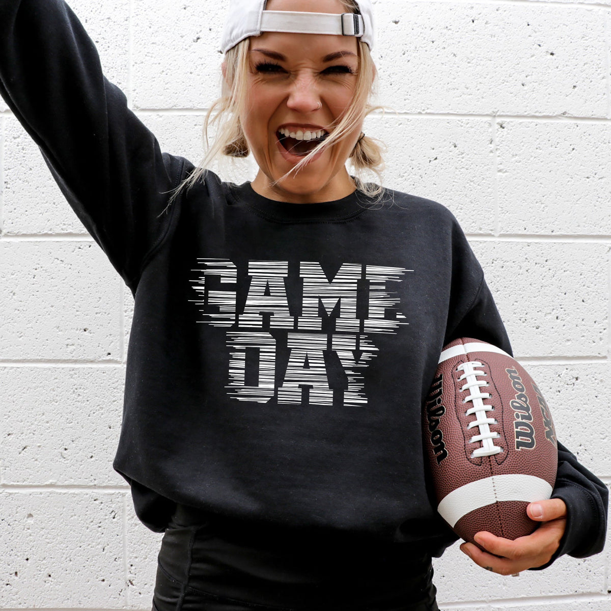 Game Day Vintage Football Sports Big Game Touchdown Tailgate Party Crew Sweatshirt