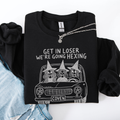 Get In Loser, We're Going Hexing Witch Coven Halloween Cozy Gothic Charm Sweatshirt