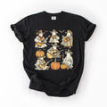 Ghost Cowboys Halloween Bats Spooky Western Outlaws Under Moonlit Sky With Whimsical Ghost Town Charm Comfort Colors Tee