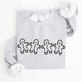 Gingerbread Men Christmas Classic Traditional Winter Santa Cozy Premium Cotton Blend Sweatshirt