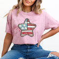 God Bless America Star Patriotic Flag USA Color Blast Americana Pride Comfort Colors Tee