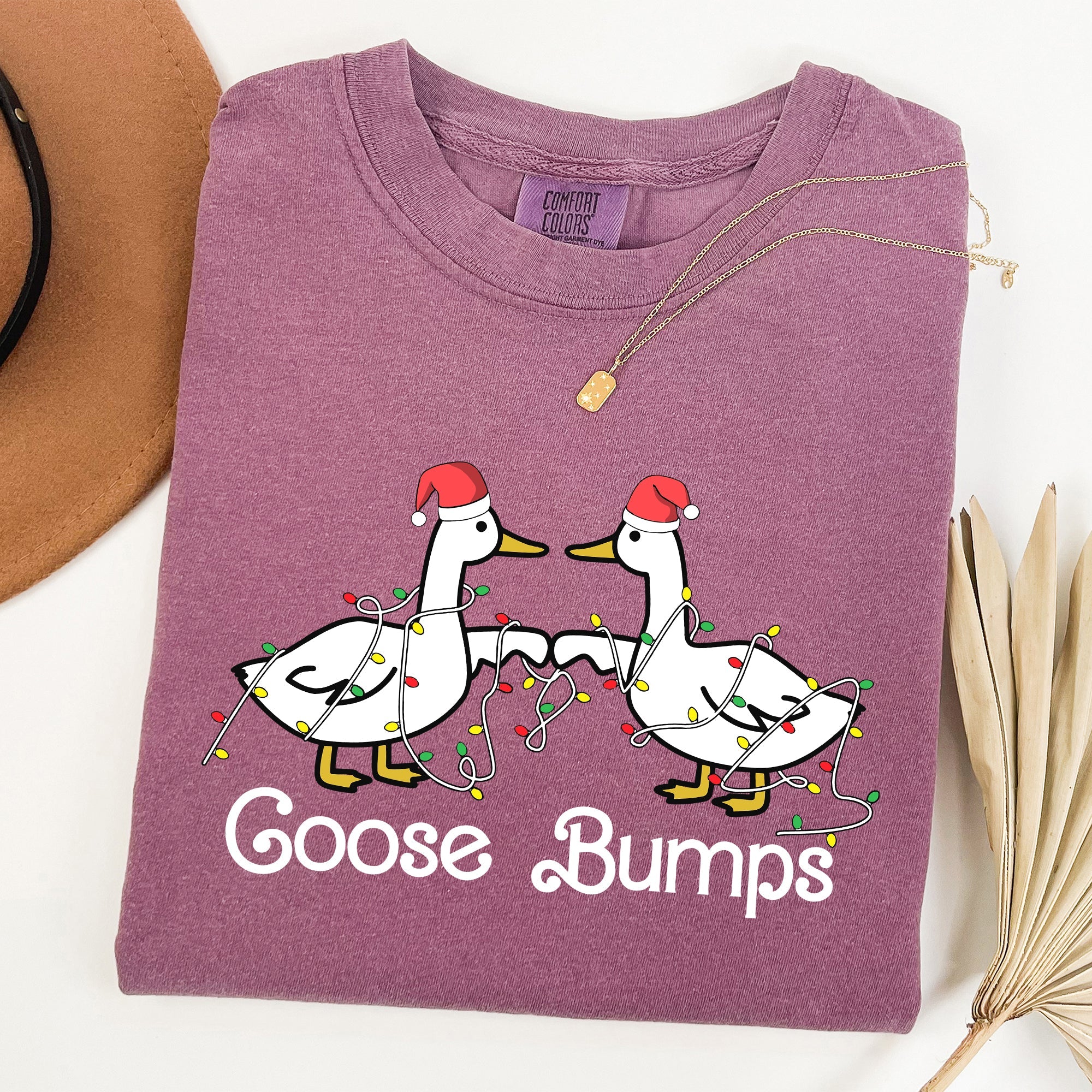 Goose Fist Bumps Christmas Santa Xmas Festive Holiday Cheer Limited Edition Comfort Colors Tee