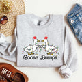 Goose Fist Bumps Christmas Santa Xmas Festive Seasonal Holiday Cheer Cozy Sweatshirt