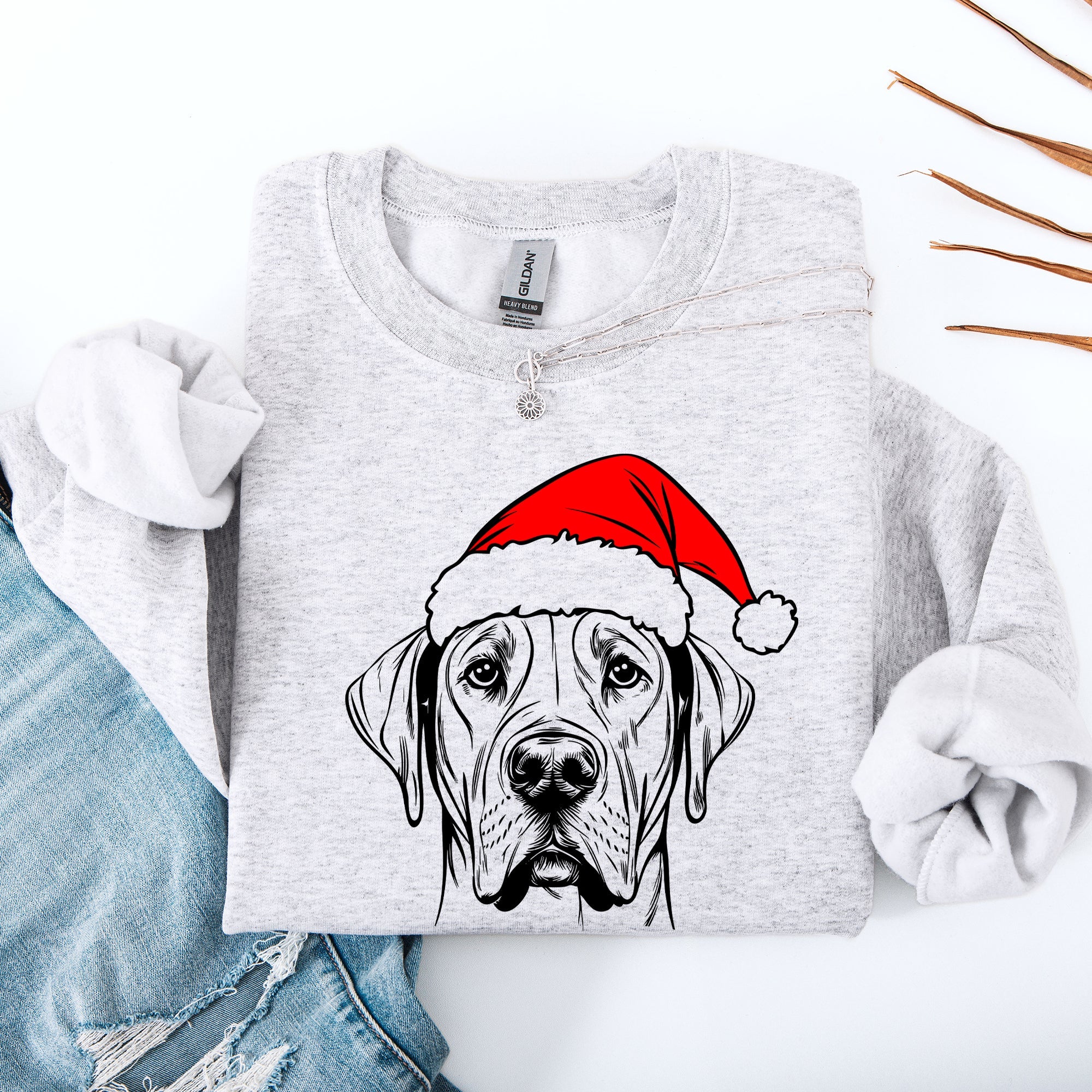 Great Dane Santa Claus Christmas Dog Lover Holiday Edition Cozy Premium Festive Sweatshirt