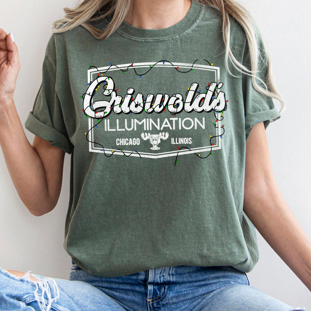 Griswold's Illumination Christmas Vacation Retro Classic Movie Comfort Colors Tee
