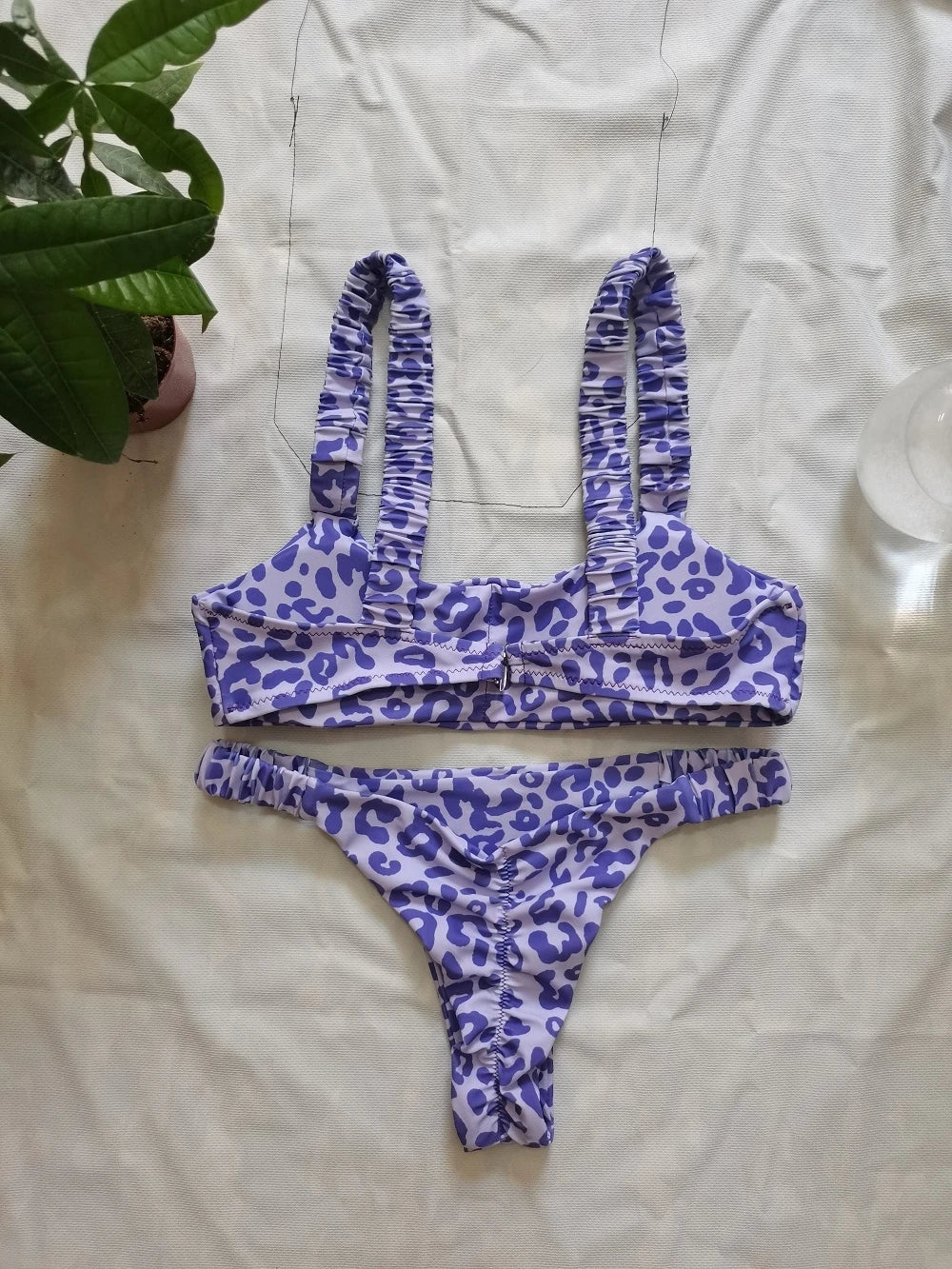 Sexy Micro Bikini 2026 Women Orange Leopard Push Up Padded Thong Swimsuit Female Cut Out Bathing Suit Swimwear Trajes De Baño