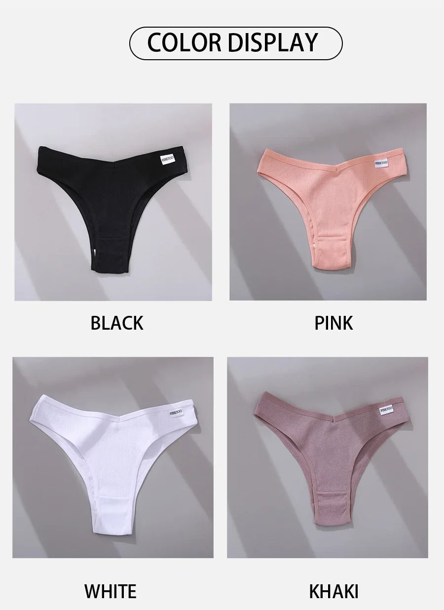 Sexy V Waist Cotton Panties for Women Female Brazil Underpants Ladies Low Rise Briefs Underwear Breathable Girls New Lingerie