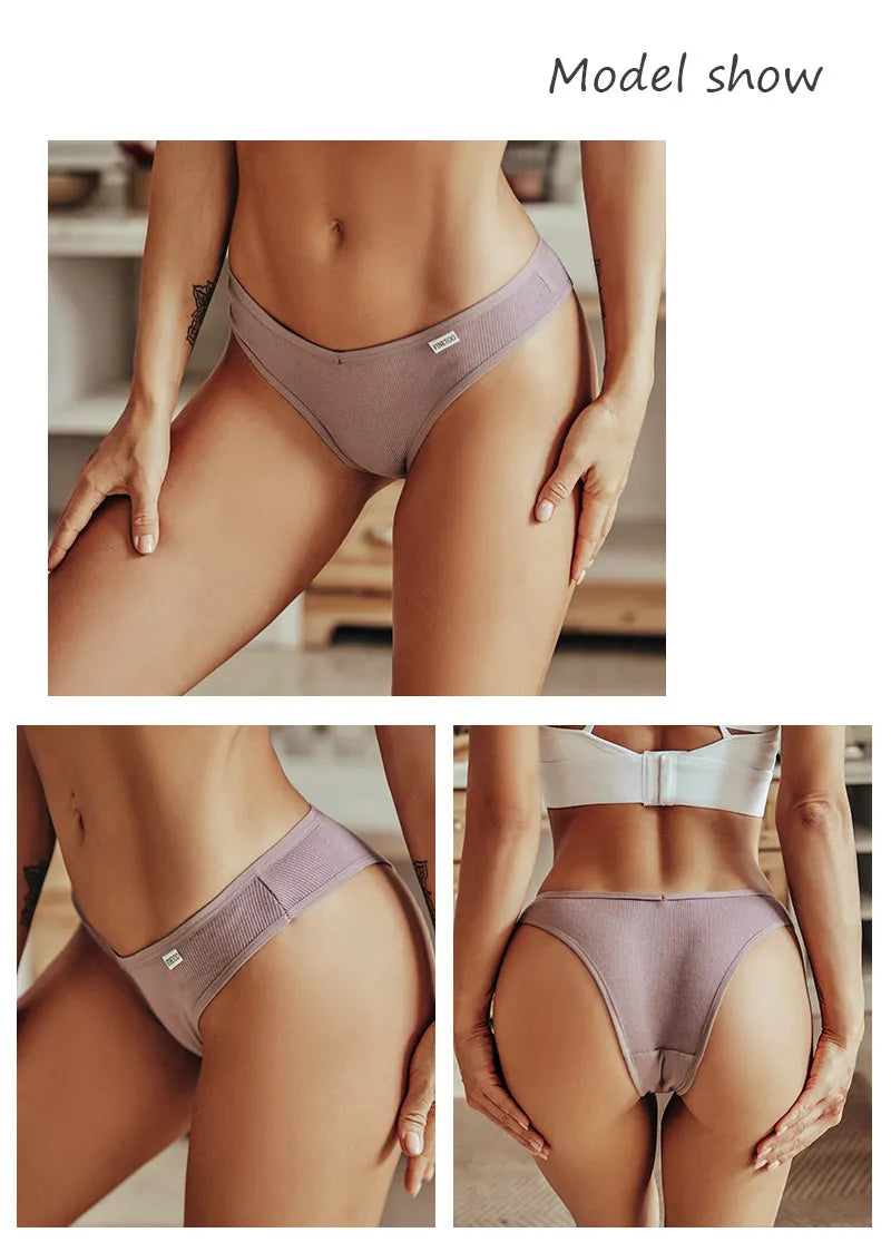 Sexy V Waist Cotton Panties for Women Female Brazil Underpants Ladies Low Rise Briefs Underwear Breathable Girls New Lingerie