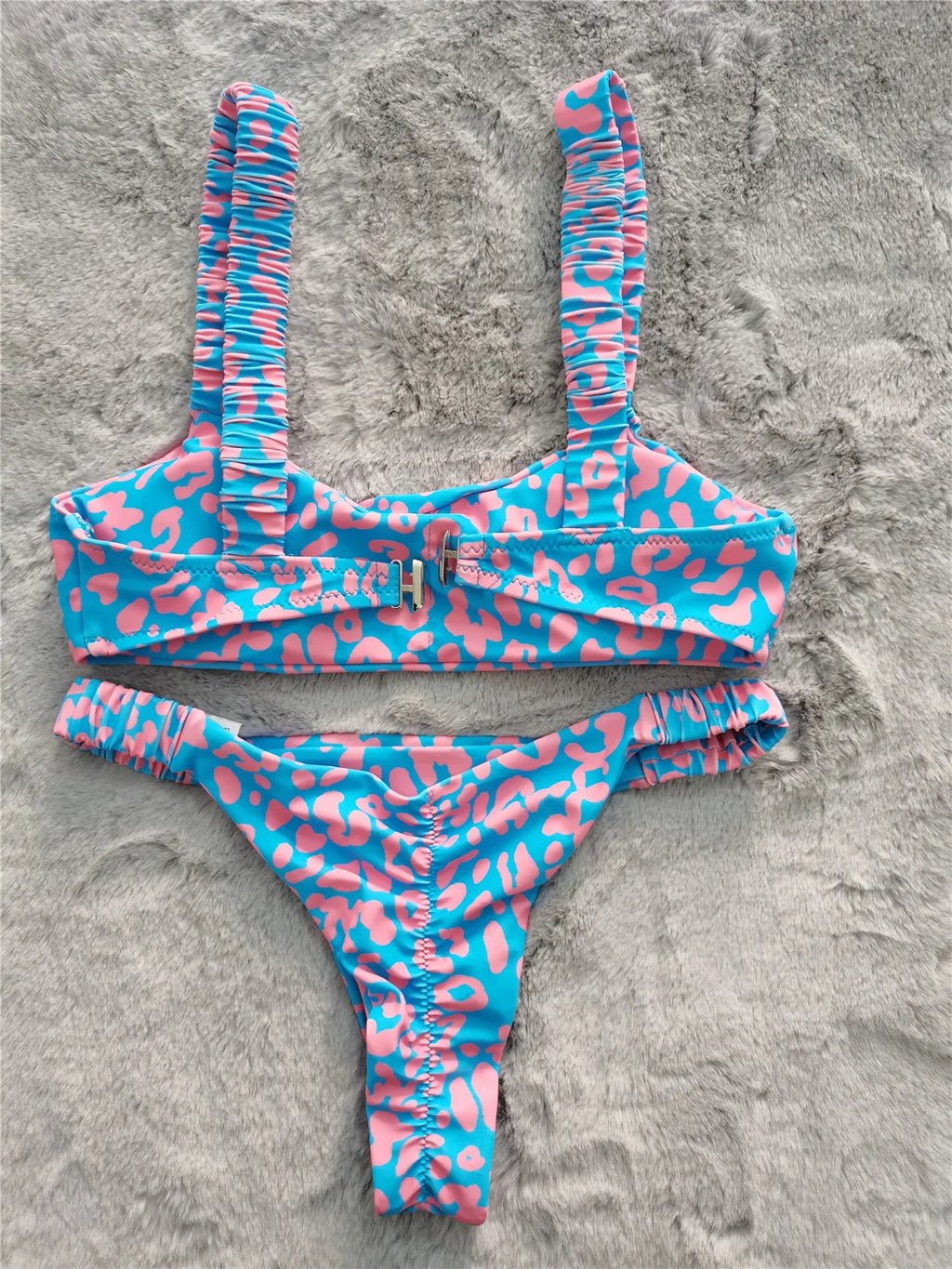 Sexy Micro Bikini 2026 Women Orange Leopard Push Up Padded Thong Swimsuit Female Cut Out Bathing Suit Swimwear Trajes De Baño