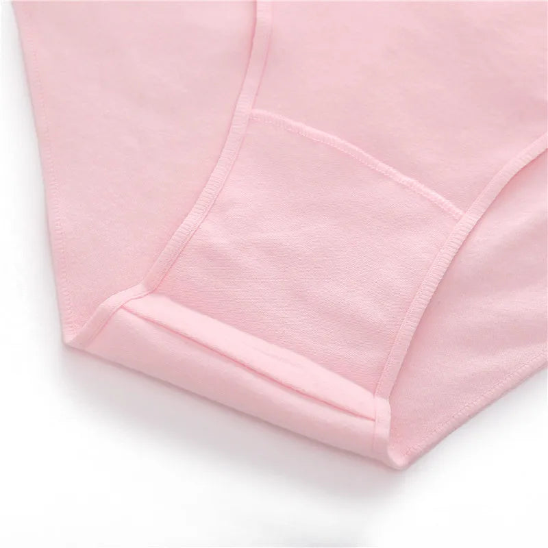 FINETOO M-2XL Women Cotton Underwear 3Pcs/set Comfortable Panties Ladies Plus Size Underpants Solid Color Briefs Female Lingerie