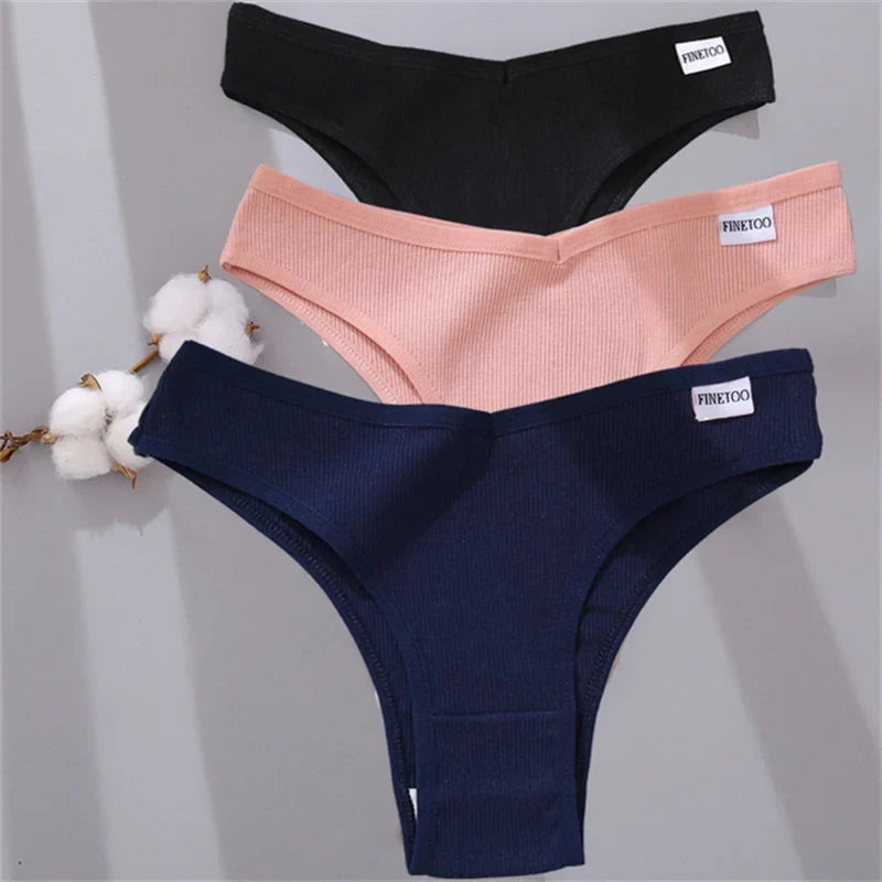 Women Cotton Briefs Panties Ladies M-2XL Underwear Sexy Low Waist Panti Female Seamless Lingerie Girls Plus Size Soft Intimates