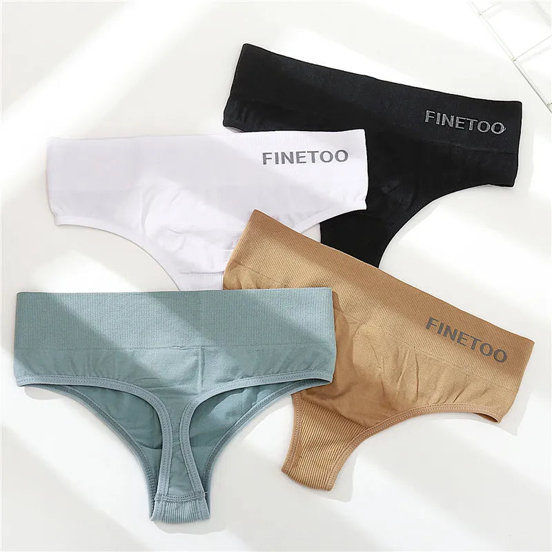 3Pcs M-2XL Seamless Thongs Women High Waist G-string Ladies Comfortable Bikini Panties Thong Underpants Girls Underwear Lingerie