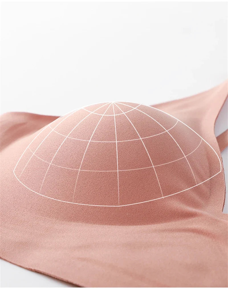Women Seamless Bra Jelly Strip Wireless Push Up Bralette S-XL Top Sexy Lingerie Soft Tank Lady Breathable Underwear Breast Lift