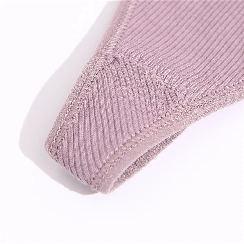 3PCS Cotton Women Thongs Panties Sexy Low Waist Cotton Briefs Female T-Back G-string Girls M-XL Intimate Lingerie