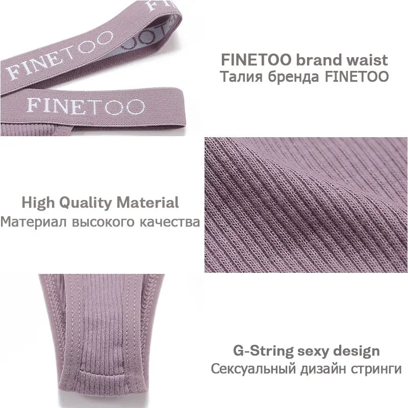 1PC FINETOO Women Panties Front Cross Cotton Lingerie Sexy Low Waist  Color Thongs Ladies Underwear Fashion Soft Underpants