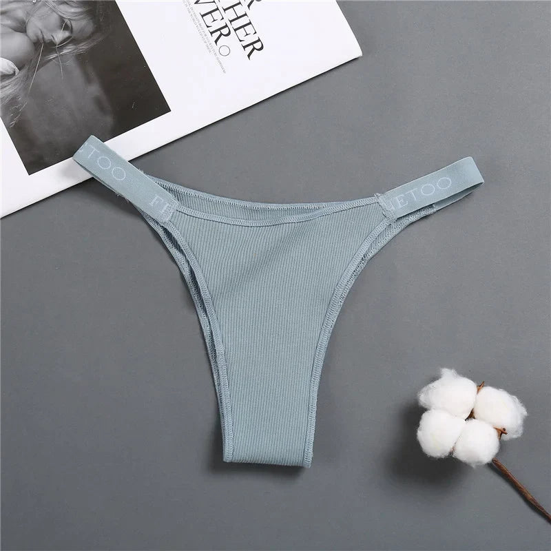 Sexy Low Rise Cotton Panties for Women Female Briefs Pantys Ladies  Letter Belt Underwear Girls M-XL Intimates Lingerie FINETOO