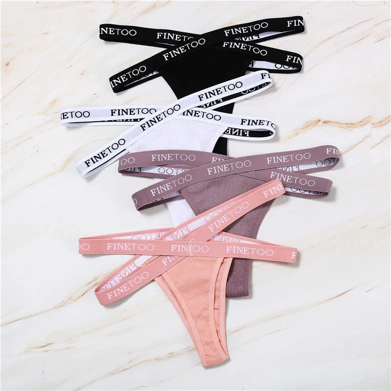 1PC FINETOO Women Panties Front Cross Cotton Lingerie Sexy Low Waist  Color Thongs Ladies Underwear Fashion Soft Underpants
