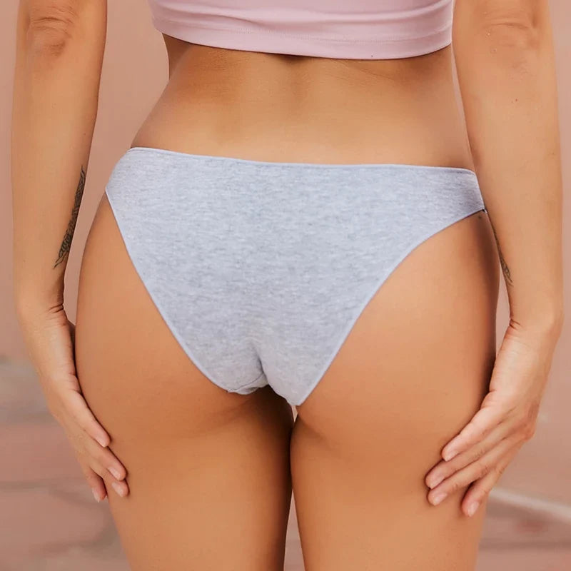 FINETOO M-2XL Women Cotton Underwear 3Pcs/set Comfortable Panties Ladies Plus Size Underpants Solid Color Briefs Female Lingerie