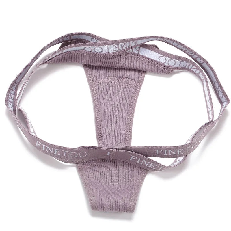 Women Sexy Low Waist Thongs Panties Female Cotton G-String Underwear Ladies Letter Belt Lingerie M-XL Girls Intimates Bikini New