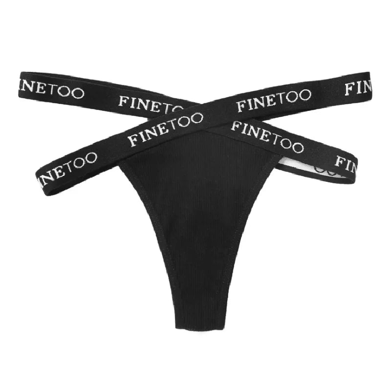 1PC FINETOO Women Panties Front Cross Cotton Lingerie Sexy Low Waist  Color Thongs Ladies Underwear Fashion Soft Underpants