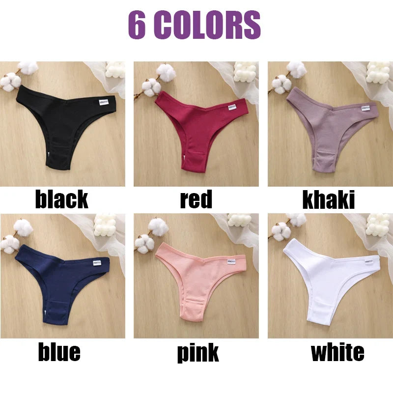 Women Cotton Briefs Panties Ladies M-2XL Underwear Sexy Low Waist Panti Female Seamless Lingerie Girls Plus Size Soft Intimates