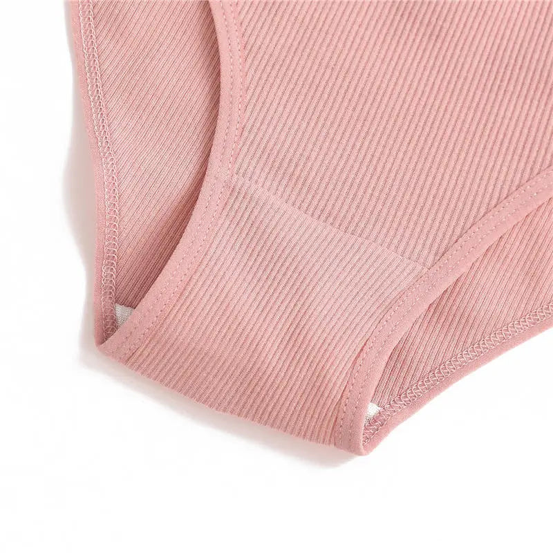 3PCS M-2XL Women Cotton Panties Briefs Female Sexy V Wasit Underwear Ladies Underpants Pantys Girls Plus Size Intimates Lingerie