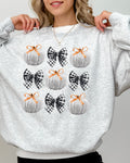 Halloween Ribbons and Pumpkins, Coquette Bows Graphic Sweatshirt