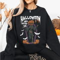 Halloween Will Never Die Spooky Jack O Lantern Pumpkin Haunted Autumn Night Graphic Illustration Collection Sweatshirt