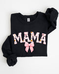 Halloween Mama Coquette Ribbons And Bows Festive Fall Autumn Seasonal Sweatshirt