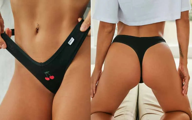 3PCS Cotton Women Thongs Panties Sexy Low Waist Cotton Briefs Female T-Back G-string Girls M-XL Intimate Lingerie