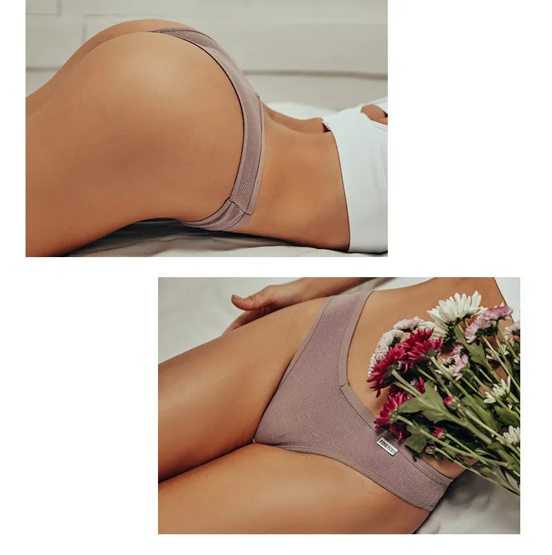 Sexy V Waist Cotton Panties for Women Female Brazil Underpants Ladies Low Rise Briefs Underwear Breathable Girls New Lingerie
