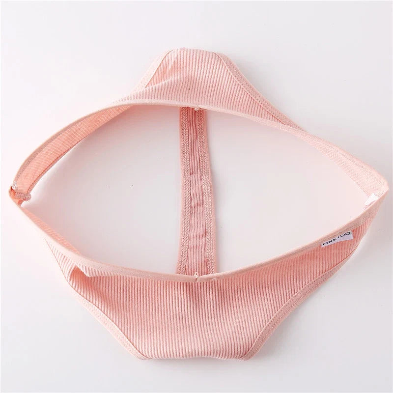 3Pcs/Set Women Cotton Thongs Panties Sexy Low Waist G-String Briefs Ladies Brazilian Lingerie Girls Breathable Intimates Bikini