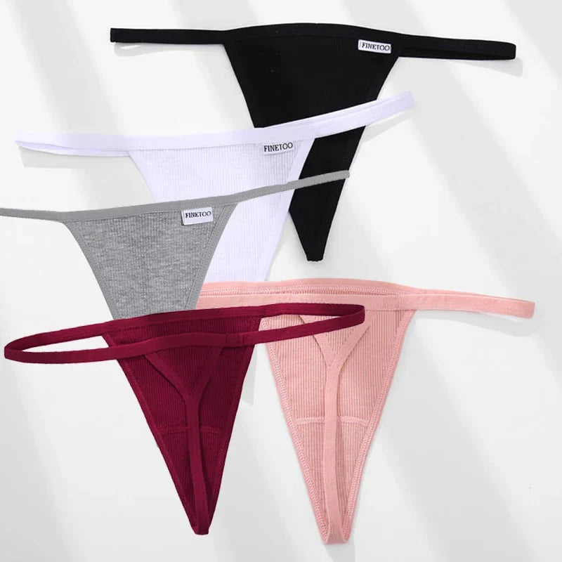 Cotton Panties for Sexy Women Low Rise G-String Female T-Back Thongs Underwear Ladies Breathable Briefs Girl Intimates Lingerie