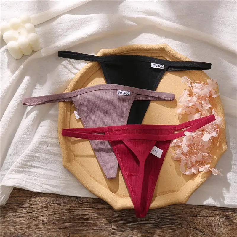 Cotton Panties for Sexy Women Low Rise G-String Female T-Back Thongs Underwear Ladies Breathable Briefs Girl Intimates Lingerie