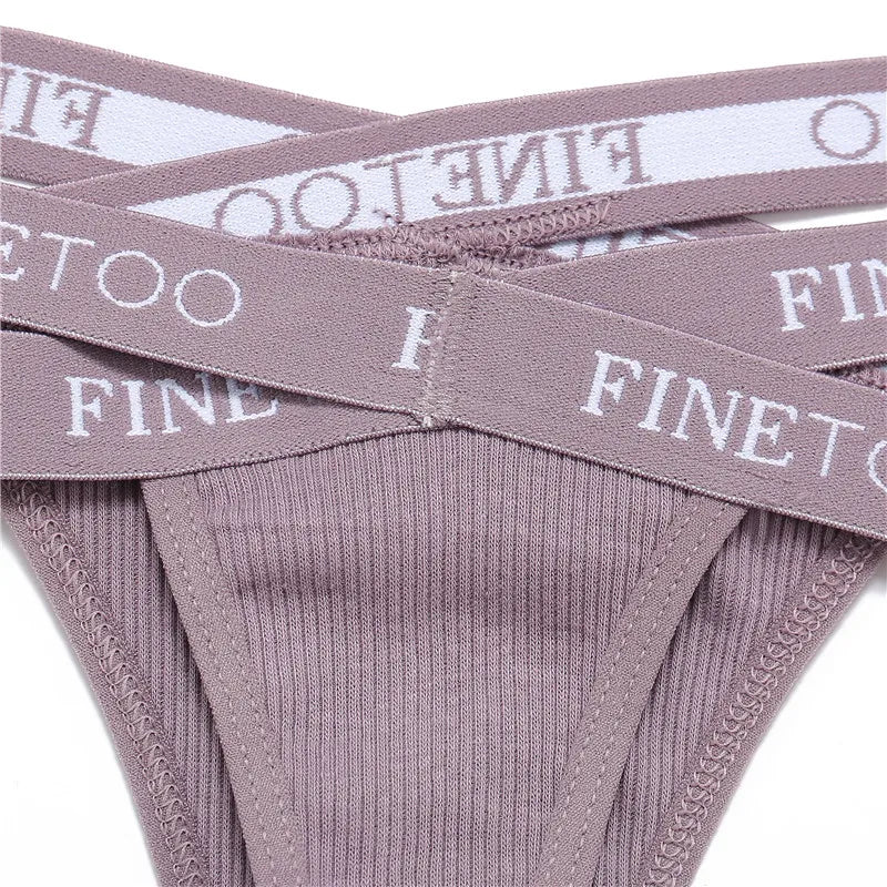 Women Sexy Low Waist Thongs Panties Female Cotton G-String Underwear Ladies Letter Belt Lingerie M-XL Girls Intimates Bikini New