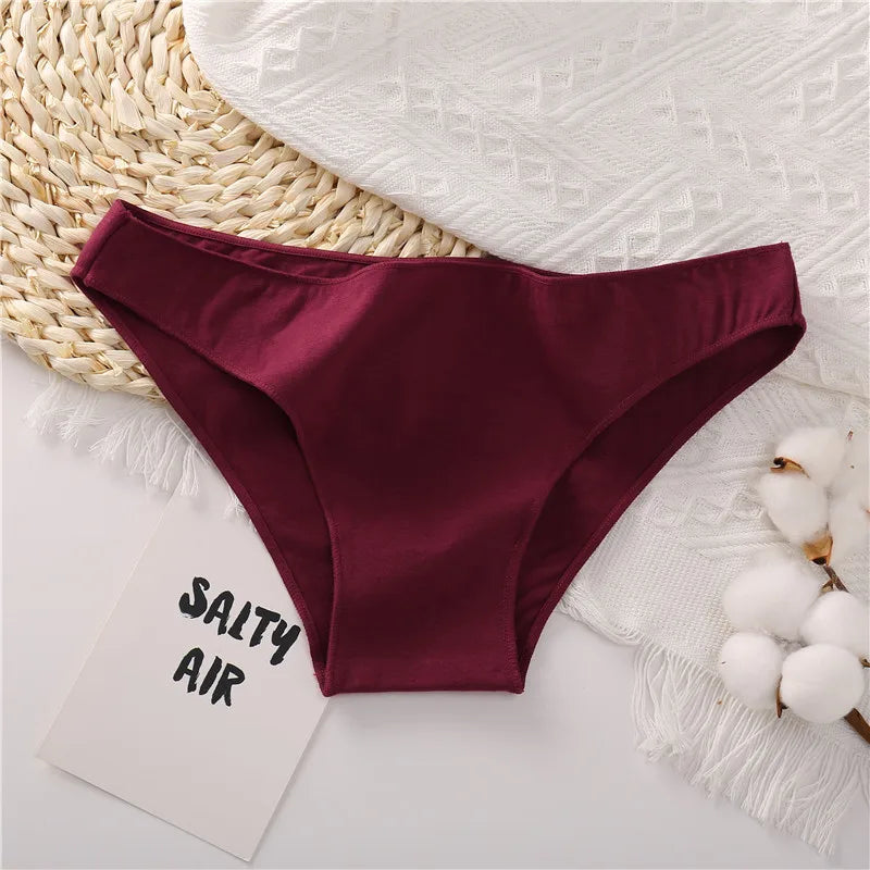 FINETOO M-2XL Women Cotton Underwear 3Pcs/set Comfortable Panties Ladies Plus Size Underpants Solid Color Briefs Female Lingerie
