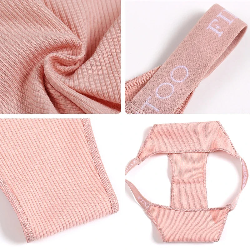 Sexy Low Rise Cotton Panties for Women Female Briefs Pantys Ladies  Letter Belt Underwear Girls M-XL Intimates Lingerie FINETOO