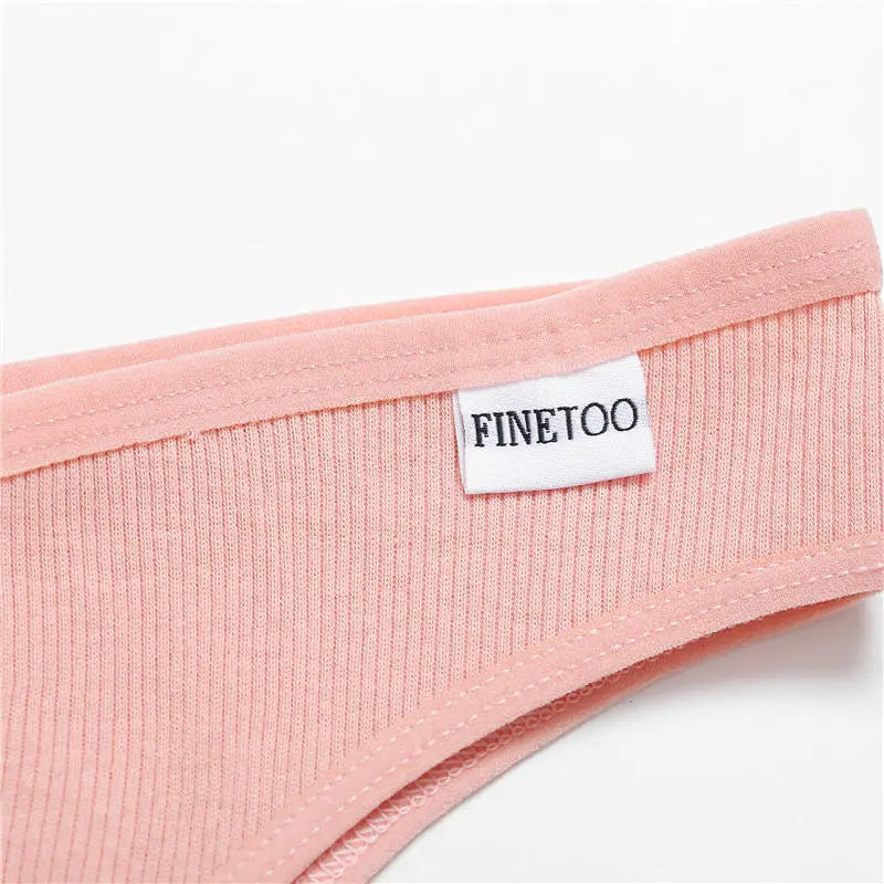 3Pcs/Set Cotton Women Briefs Sexy Low Rise Panties Female Seamless Underwear Breathable Underpants Girls M-XL Intimates Lingerie