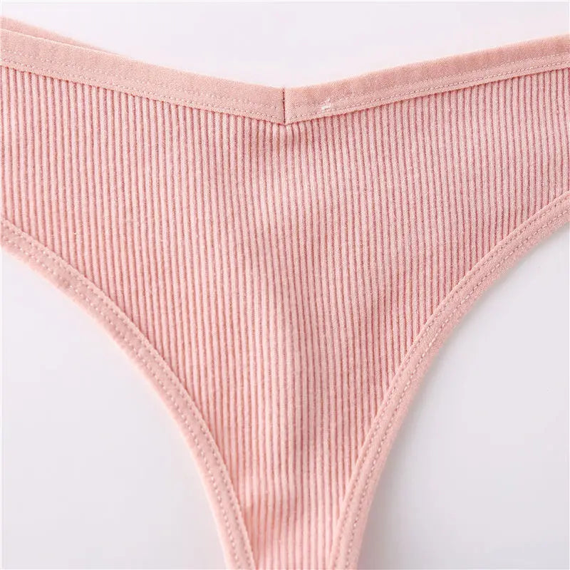 FINETOO Women's Cotton Panties Ladies Sexy V Waist Brazilian Underwear Female T-Back Briefs Panty M-XL Girls Intimates Lingerie