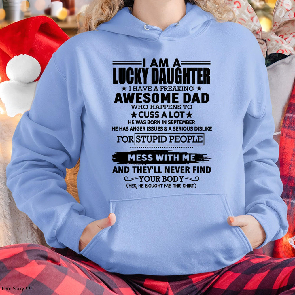 September - I'm Lucky Daughter - Gift for Daughter from Dad - NGHL09 (SKU-T1406DD-09)