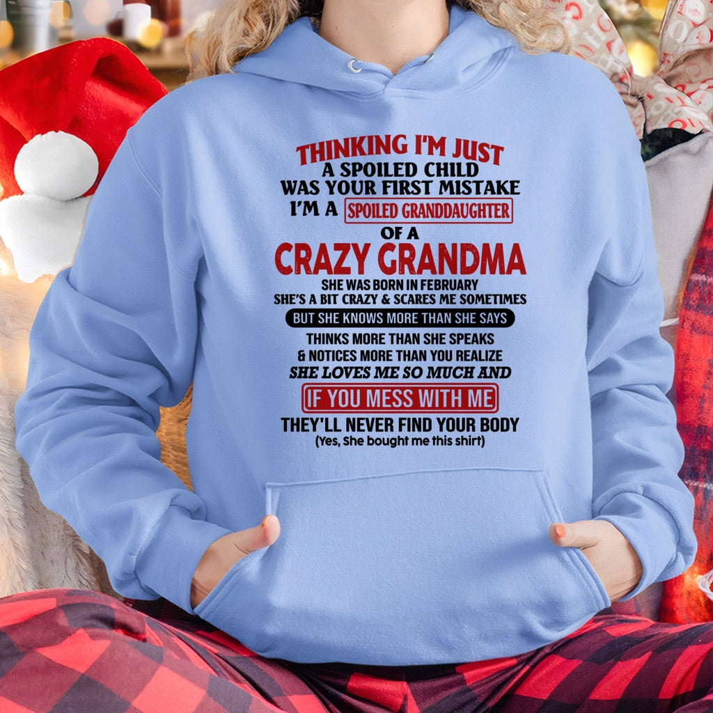 FEBRUARY - I'M A SPOILED GRANDDAUGHTER OF A CRAZY GRANDMA - From Grandma - NGHL02 (SKU-GMD1-NTT02)