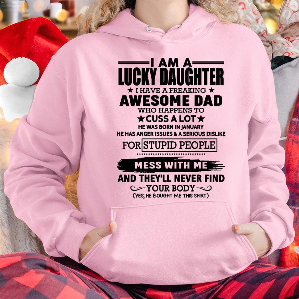 January - I'm Lucky Daughter - Gift for Daughter from Dad - NGHL01 (SKU-T1406DD-01)