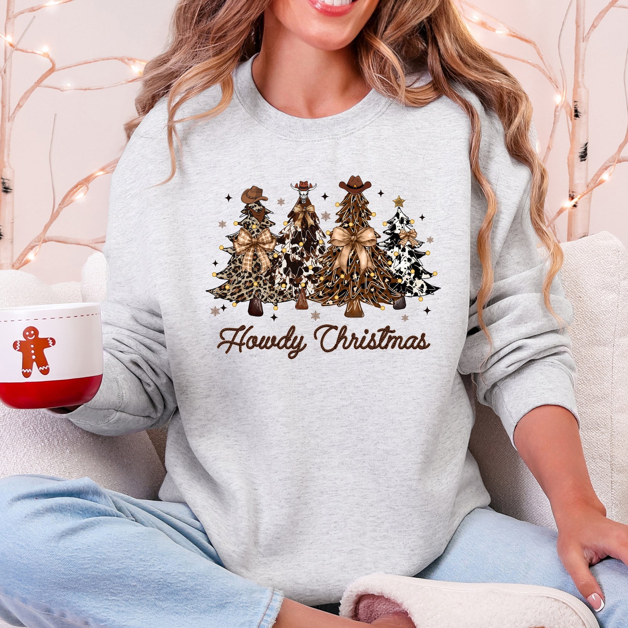 Howdy Christmas — Western Santa Holiday Sweatshirt