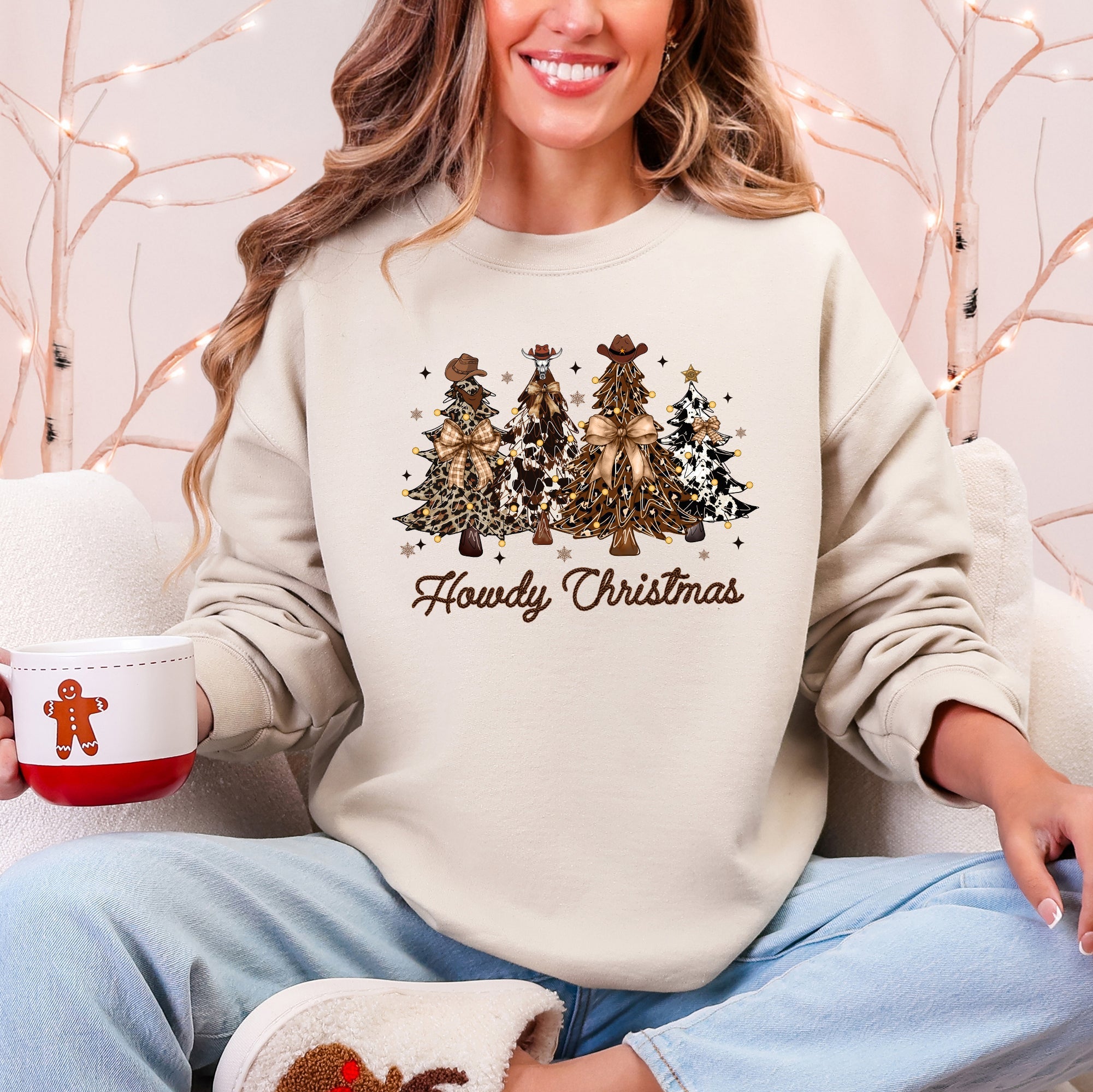 Howdy Christmas — Western Santa Holiday Sweatshirt
